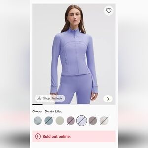 Lululemon Define Cropped Jacket Nulu Dusty Lilac Size 6